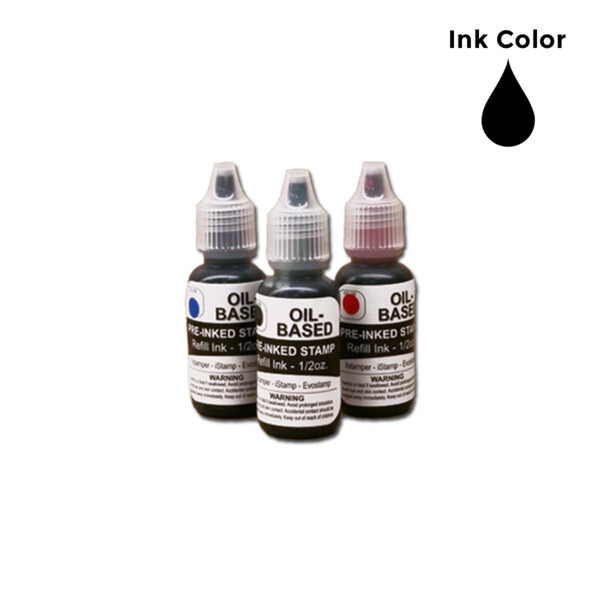 Self Inking Stamp Refill Ink 1oz - Black