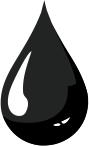 black fabric ink color droplet