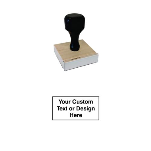 Wood Handle Rubber Stamp 1 x 2 Thumbnail
