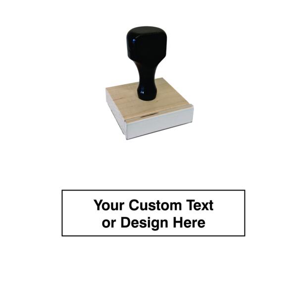 Wood Handle Rubber Stamp 1 x 4 Thumbnail