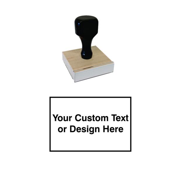 Wood Handle Rubber Stamp 2 x 3 Thumbnail