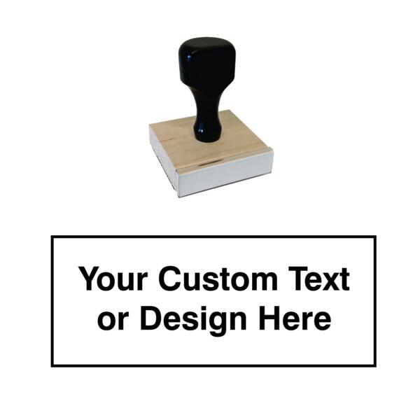 Wood Handle Rubber Stamp 2 x 5 Thumbnail