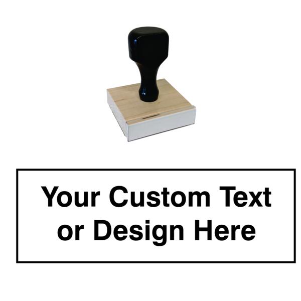 Wood Handle Rubber Stamp 2 x 6 Thumbnail