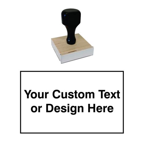 Wood Handle Rubber Stamp 3 x 5 Thumbnail