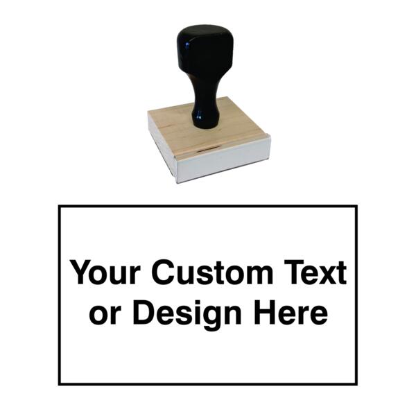 Wood Handle Rubber Stamp 3 x 5 Thumbnail