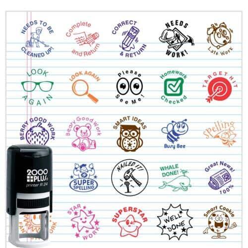 Stock Teacher Stamps - Round Thumbnail