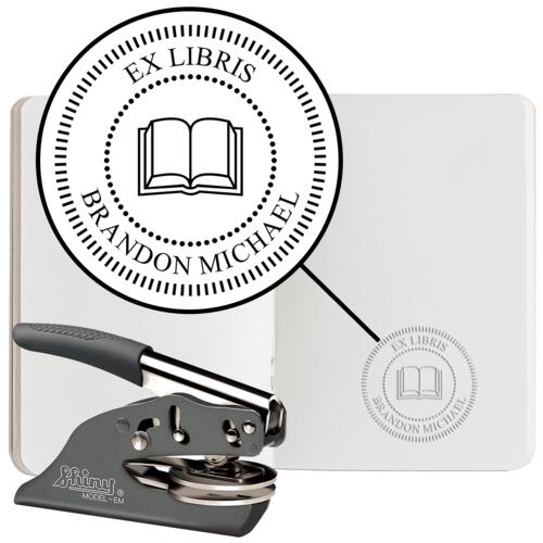 Book Embosser #2 - Hand Embosser - Round Thumbnail