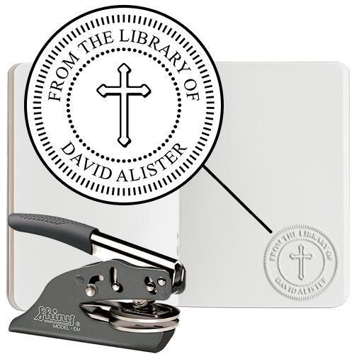 Book Embosser #3 - Hand Embosser - Round Thumbnail