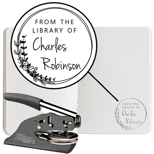 Book Embosser #12 - Hand Embosser - Round Thumbnail