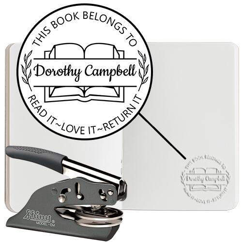 Book Embosser #15 - Hand Embosser - Round Thumbnail