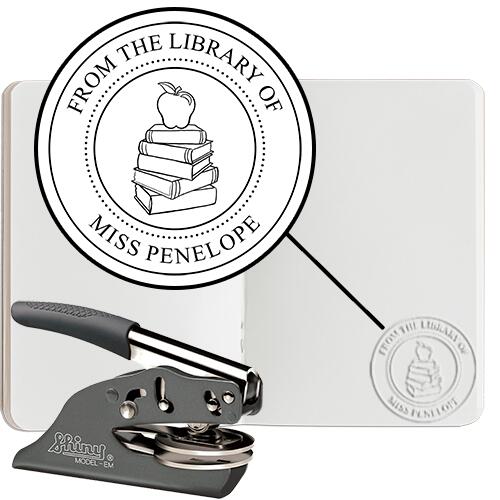 Book Embosser #18 - Hand Embosser - Round Thumbnail