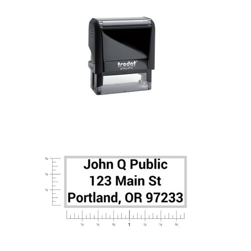 Compact Address Stamp - Rectangle Stamp 4912 Thumbnail