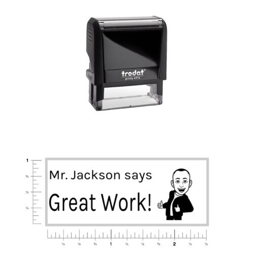 Bitmoji Teacher Stamp  - Rectangle Stamp 4914 Thumbnail