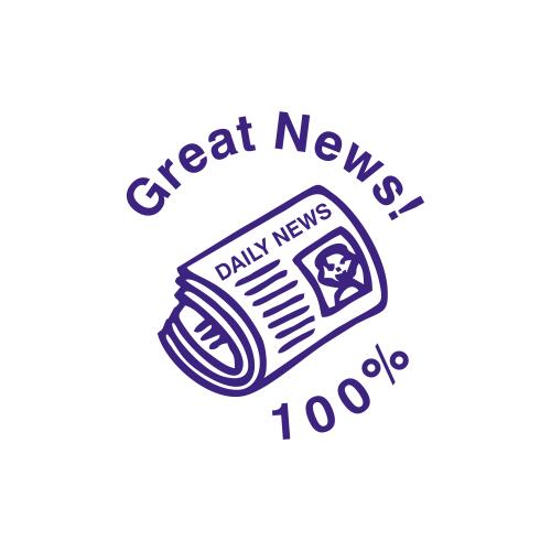 Great News 100% - Teacher Stamp Thumbnail