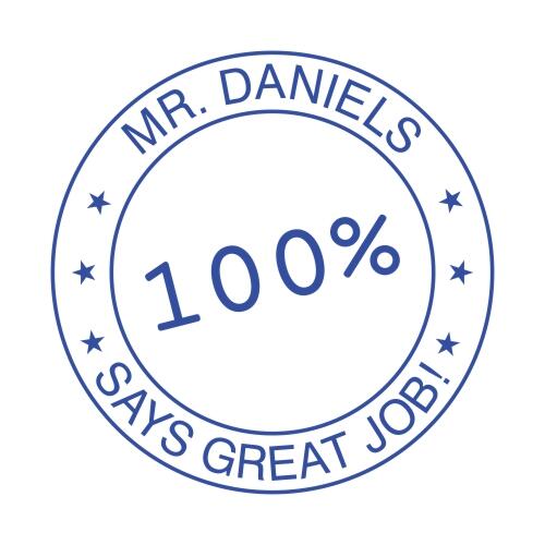 100% Great Job - Custom Teacher Stamp Thumbnail