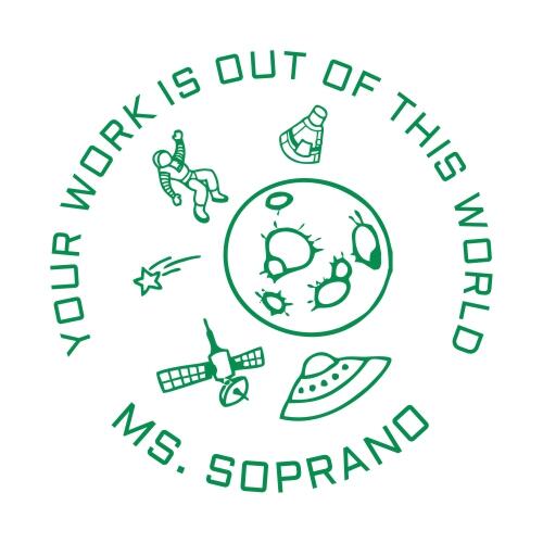 Your Work is Out of This World - Custom Teacher Stamp Thumbnail