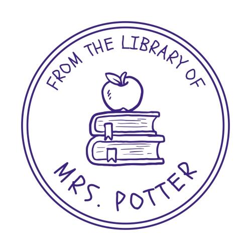 From the Library of - Custom Teacher Stamp Thumbnail
