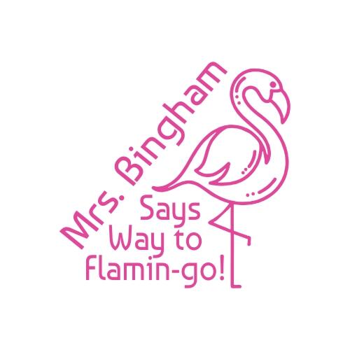 Way to Flamin-go! - Custom Teachers Stamp Thumbnail