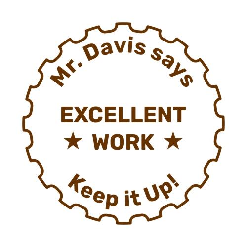 Excellent Work - Custom Teacher Stamp Thumbnail