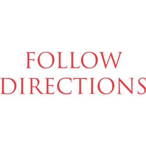 FOLLOW DIRECTIONS - Teacher Stamp Thumbnail