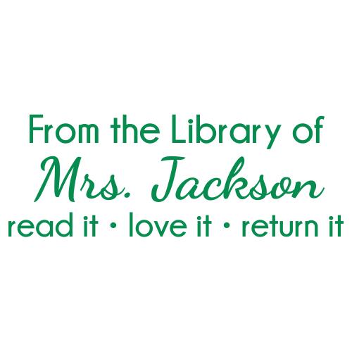 From The Library Of - Custom Teacher Stamp #3 Thumbnail