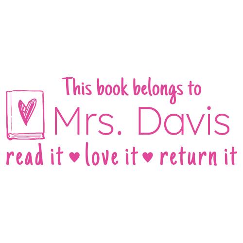 This Book Belongs To - Custom Teacher Stamp #4 Thumbnail