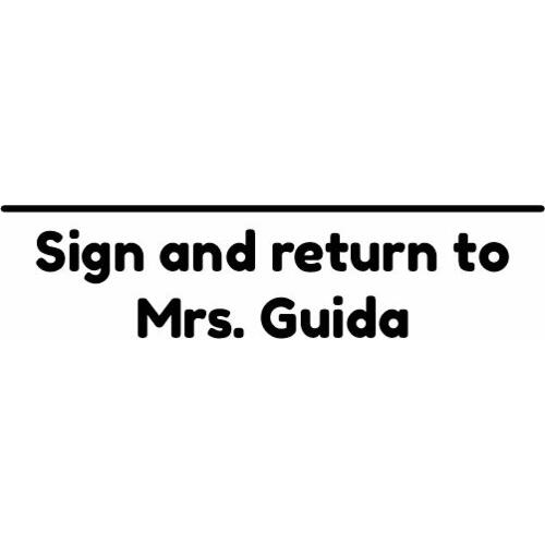 Sign and Return - Custom Teacher Stamp #23 Thumbnail
