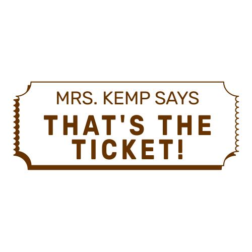 That's The Ticket! - Custom Teacher Stamp #28 Thumbnail