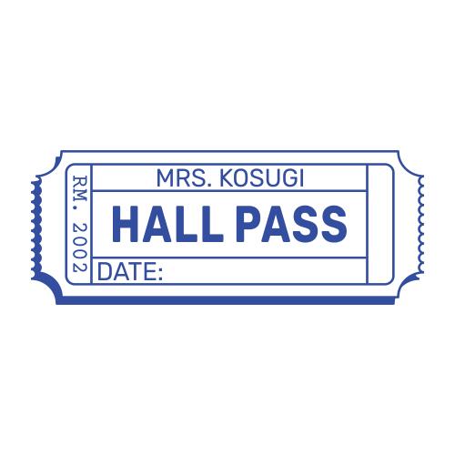 Teacher Hall Pass Stamp #2 Thumbnail