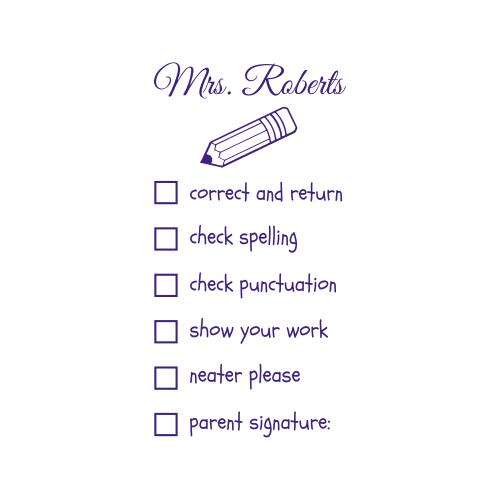 Teacher - Checkbox Stamp #1 Thumbnail